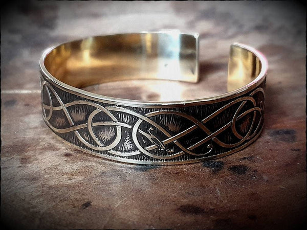 Urnes Style Viking Brass Bracelet