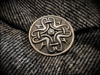 Viking Norse Pewter Circular Disc Brooch