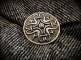 Viking Norse Pewter Circular Disc Brooch