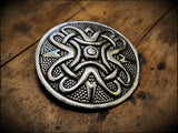 Viking Norse Pewter Circular Disc Brooch