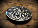 Viking Norse Pewter Circular Disc Brooch