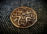 Viking Norse Bronze Circular Disc Brooch