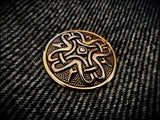 Viking Norse Bronze Circular Disc Brooch