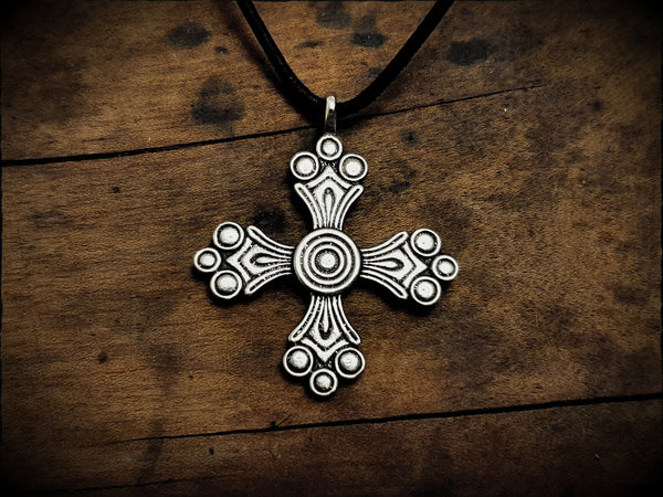 Gotland Pewter Silver Cross Pendant