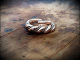Viking Celtic Twisted Chunky Bronze Ring Adjustable/Non-adjustable
