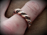 Viking Celtic Twisted Chunky Bronze Ring Adjustable/Non-adjustable