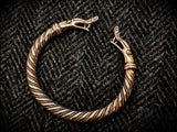 Bronze Viking Dragon Serpent Bracelet Arm Ring