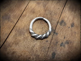 Viking Celtic Twisted Chunky Sterling Silver Ring Adjustable/Non-adjustable