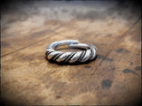 Viking Celtic Twisted Chunky Sterling Silver Ring Adjustable/Non-adjustable