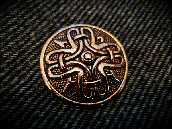 Viking Norse Bronze Circular Disc Brooch