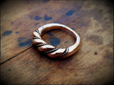 Viking Celtic Twisted Chunky Bronze Ring Adjustable/Non-adjustable