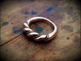 Viking Celtic Twisted Chunky Bronze Ring Adjustable/Non-adjustable