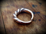 Viking Celtic Twisted Chunky Bronze Ring Adjustable/Non-adjustable