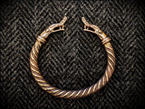 Bronze Viking Dragon Serpent Bracelet Arm Ring