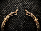 Bronze Viking Dragon Serpent Bracelet Arm Ring