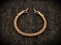Bronze Viking Dragon Serpent Bracelet Arm Ring