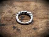 Viking Celtic Twisted Chunky Sterling Silver Ring Adjustable/Non-adjustable