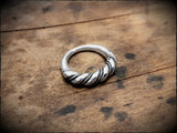 Viking Celtic Twisted Chunky Sterling Silver Ring Adjustable/Non-adjustable