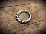 Viking Celtic Twisted Chunky Sterling Silver Ring Adjustable/Non-adjustable