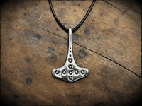 Flekstad Mjolnir Thors Hammer Pendant in Pewter, Bronze or Silver