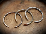 Viking Norse Celtic Twisted Torc Bracelet in Brass, Bronze or Sterling Silver