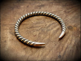 Viking Norse Celtic Twisted Torc Bracelet in Brass, Bronze or Sterling Silver