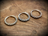 Viking Saxon Twisted Ring in Bronze, Brass or Sterling Silver