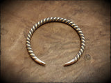 Viking Norse Celtic Twisted Torc Bracelet in Brass, Bronze or Sterling Silver