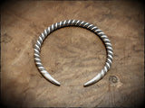 Viking Norse Celtic Twisted Torc Bracelet in Brass, Bronze or Sterling Silver