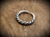 Viking Saxon Twisted Ring in Bronze, Brass or Sterling Silver