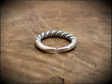 Viking Saxon Twisted Ring in Bronze, Brass or Sterling Silver