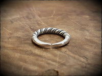 Viking Saxon Twisted Ring in Bronze, Brass or Sterling Silver