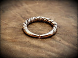 Viking Saxon Twisted Ring in Bronze, Brass or Sterling Silver