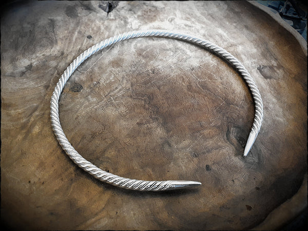 Sterling SIlver Viking Celtic Torc