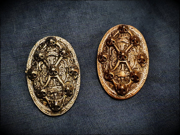 Viking Saxon Chunky Tortoise Shell Brooch Cloak Pin Badge