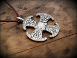 Viking Saxon Canterbury Cross Pendant Necklace