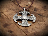 Viking Saxon Canterbury Cross Pendant Necklace