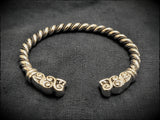 Viking Norse Twisted Wolf Bracelet Medium