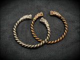Viking Norse Twisted Wolf Bracelet Medium