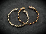 Viking Norse Twisted Wolf Bracelet Medium