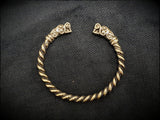Viking Norse Twisted Wolf Bracelet Medium