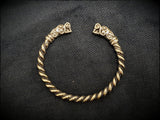 Viking Norse Twisted Wolf Bracelet Medium