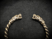 Viking Norse Twisted Wolf Bracelet Medium