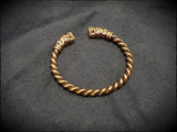 Viking Norse Twisted Wolf Bracelet Medium