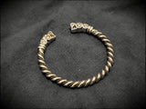 Viking Norse Twisted Wolf Bracelet Medium