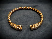 Viking Norse Twisted Wolf Bracelet Medium