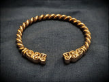 Viking Norse Twisted Wolf Bracelet Medium