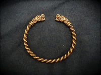 Viking Norse Twisted Wolf Bracelet Medium