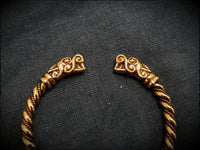Viking Norse Twisted Wolf Bracelet Medium