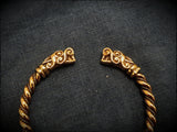 Viking Norse Twisted Wolf Bracelet Medium